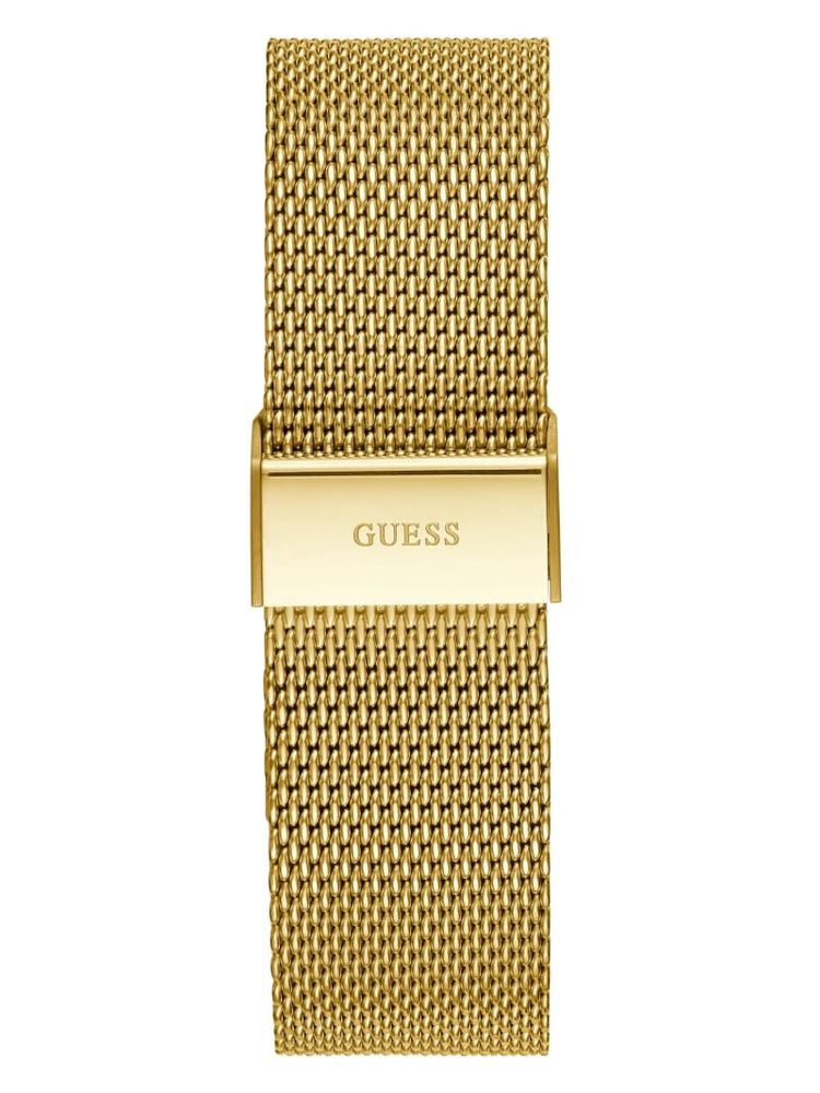 Gold-Tone Mesh Multifunctional Watch