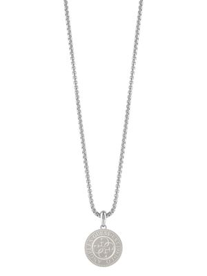 Silver-Tone Quattro G Coin Necklace