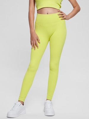 Neon Yellow Leggings for Women, High Waisted or Mid Rise, Neon