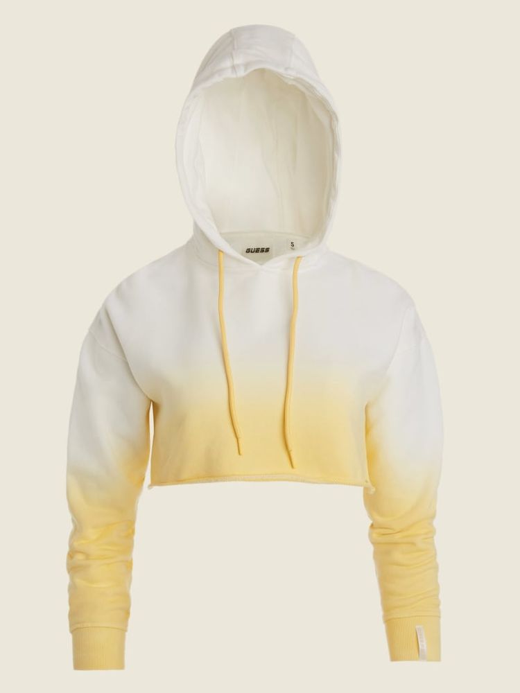 Anise Ombre Cropped Hoodie