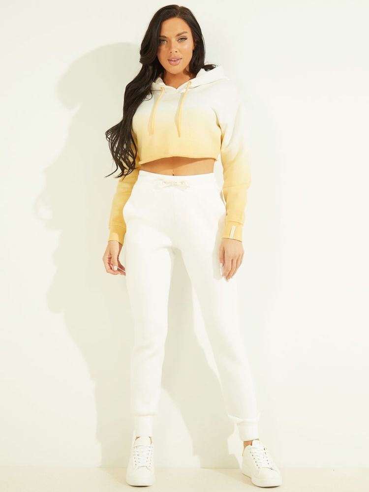 Anise Ombre Cropped Hoodie