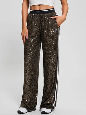 Mini Sequins Long Straight Pants