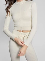 Seamless Ribbed Zip Active Top