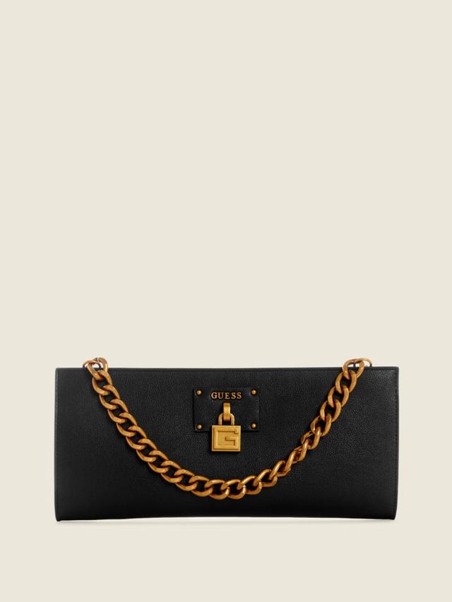 Dior - Dior Caro Colle Noire Clutch with Chain Latte Cannage Lambskin - Women