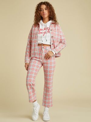 GUESS Originals Plaid Mom Jeans