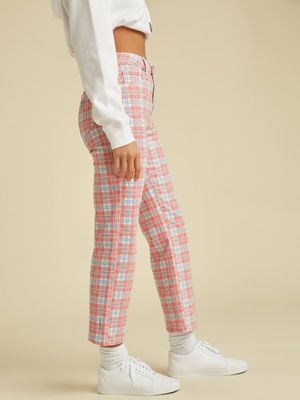 GUESS Originals Plaid Mom Jeans