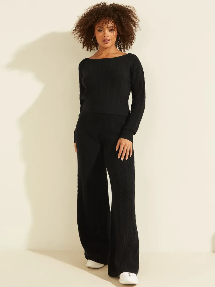 Tamara Wide-Leg Cable Pants