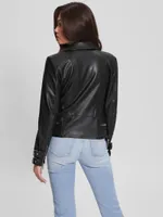 Olivia Faux-Leather Moto Jacket