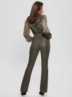 Pop '70s Snakeskin Flared Pants