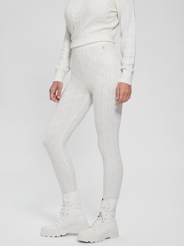 GUESS Blaire Wool-Blend Cable Leggings