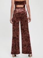 Jade Velvet Wide-Leg Pants