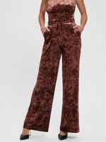 Jade Velvet Wide-Leg Pants