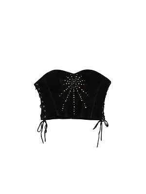 Lace-Up Bustier Top