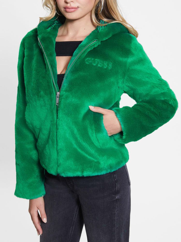 MOVA FASHION// Crazy Green Faux Jacket -  Canada