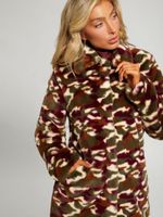 Amira Camo Faux-Fur Coat