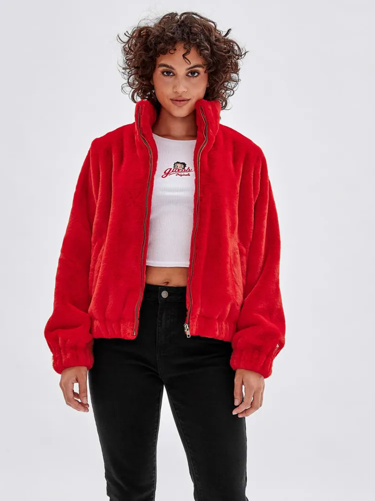 GUESS Originals x Betty Boop Faux-Fur Jacket