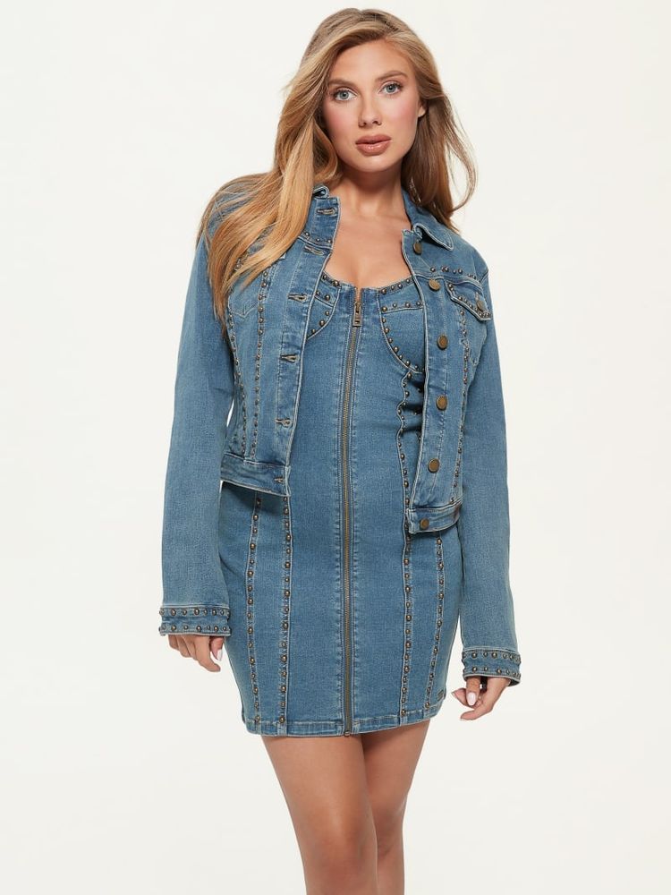 Studded Denim Sexy Trucker Jacket