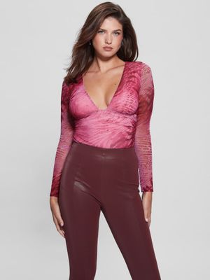 Eco Luisa Mesh Printed Bodysuit