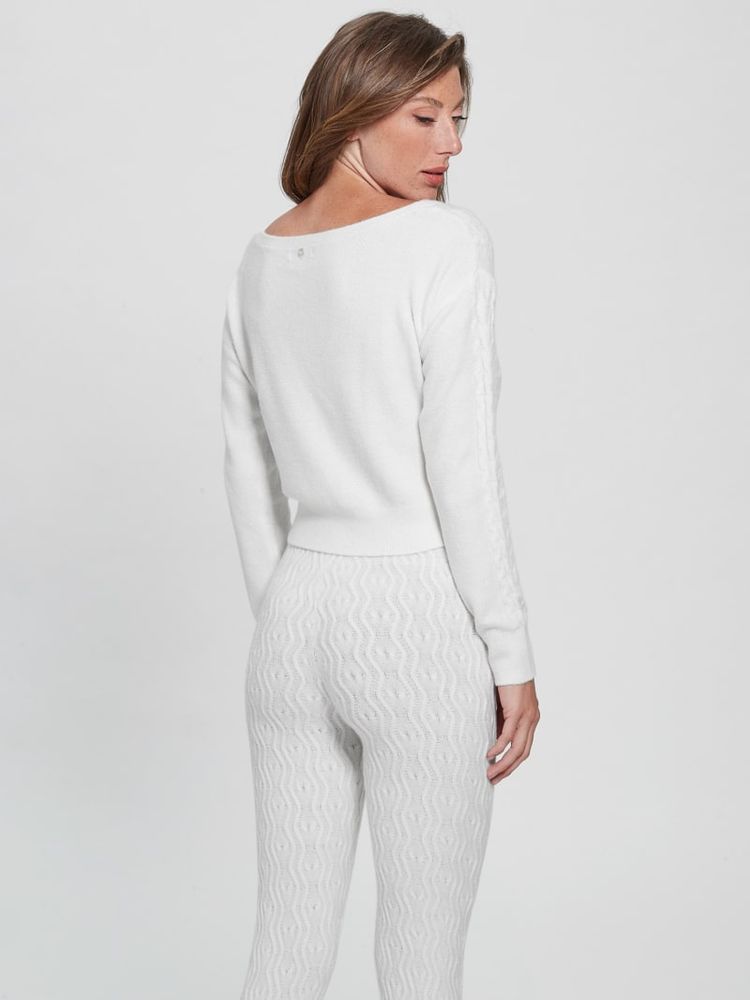 Teresa Mixed Cable-Knit Sweater