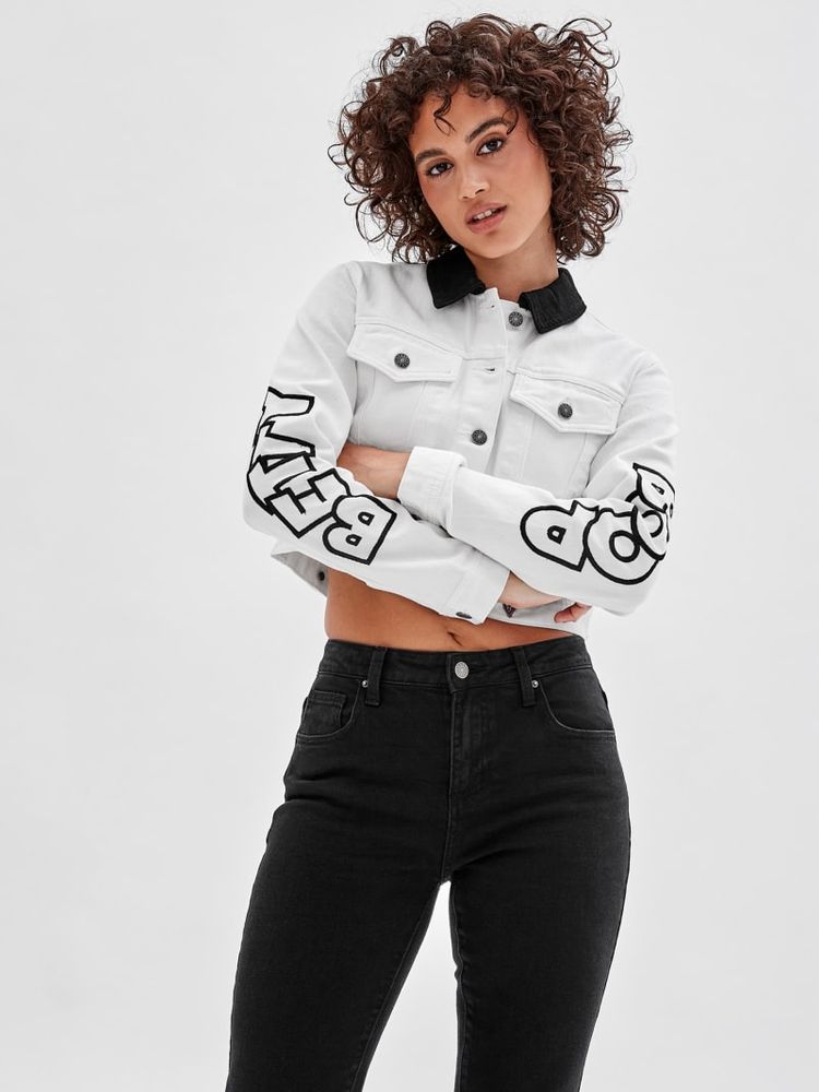 GUESS Originals x Betty Boop Cropped Denim Jacket