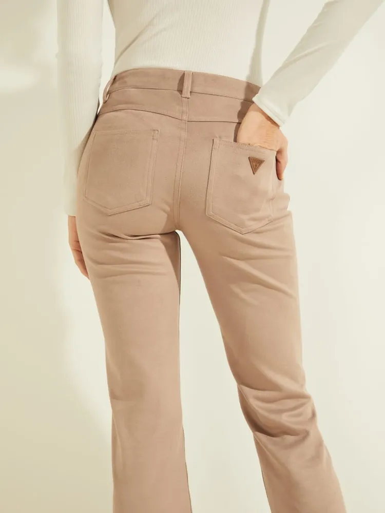 GUESS Faux-Suede Sexy Bootcut Pants