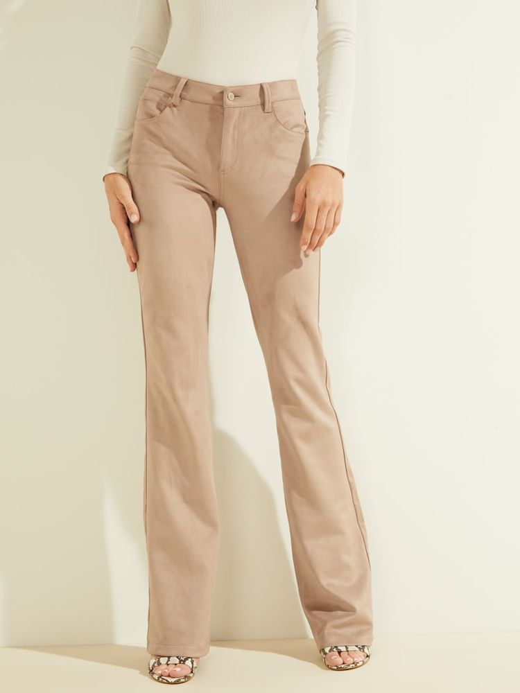GUESS Faux-Suede Sexy Bootcut Pants