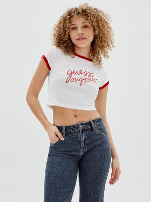 GUESS Originals Cropped Ringer Tee