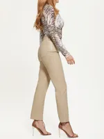 Kelly Faux-Leather Straight-Leg Pants