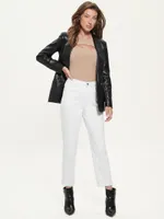 Emelie Faux-Leather Blazer