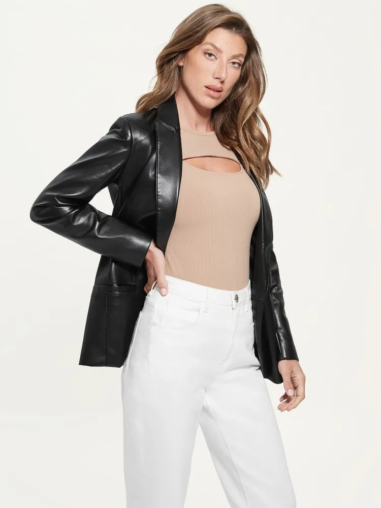 Emelie Faux-Leather Blazer