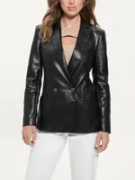 Emelie Faux-Leather Blazer