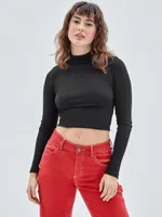 GUESS Originals Mock Neck Long-Sleeve Top