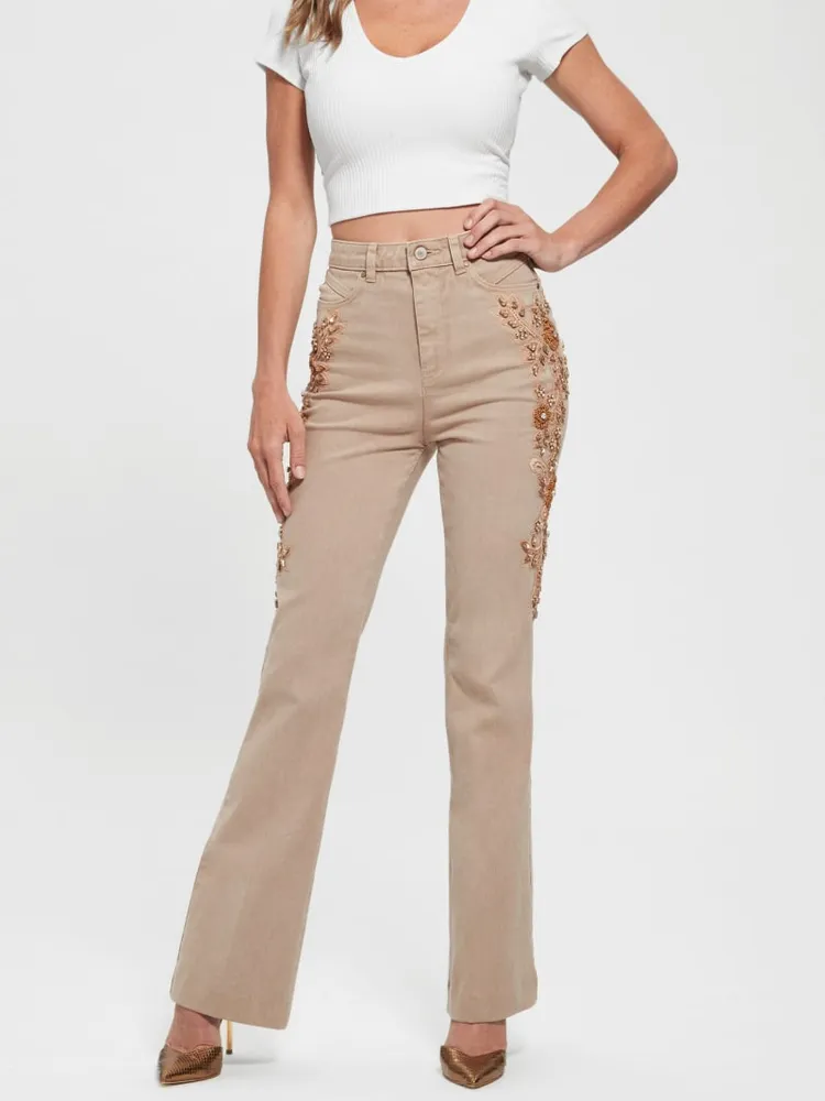 Pop '70s Embellished Flared Jeans