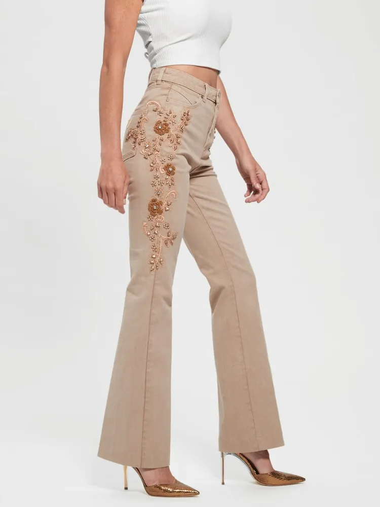 Pop '70s Embellished Flared Jeans