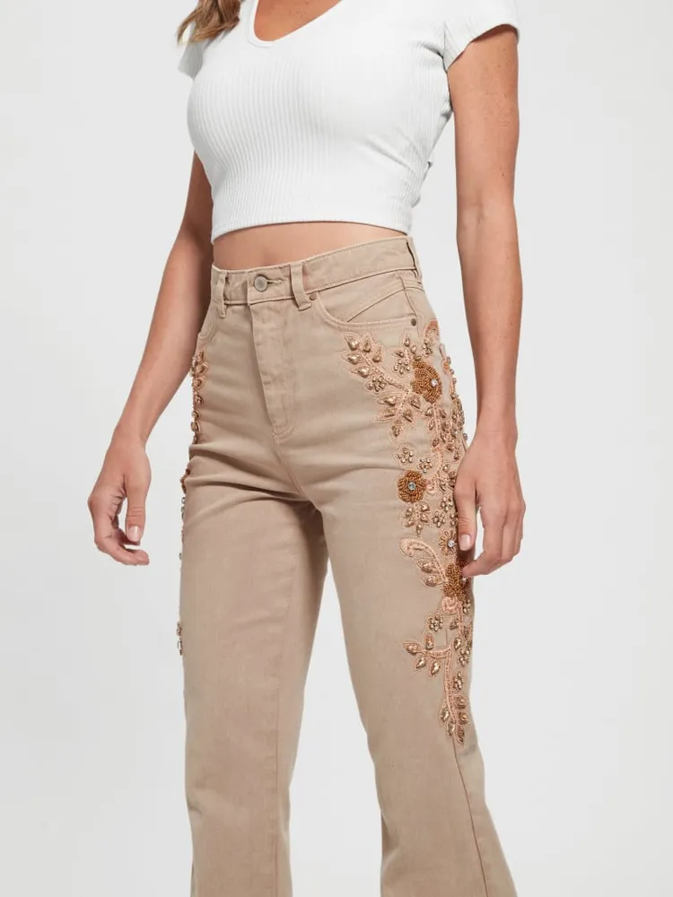 Pop '70s Embellished Flared Jeans