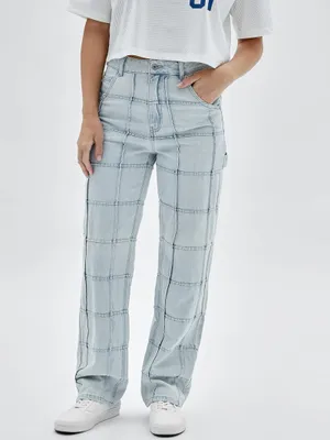 GUESS Originals Windowpane Carpenter Jeans