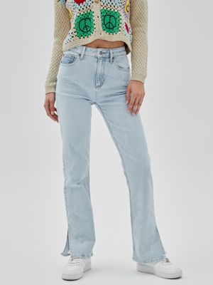 GUESS Originals x J Balvin Light-Wash Split Hem Jeans