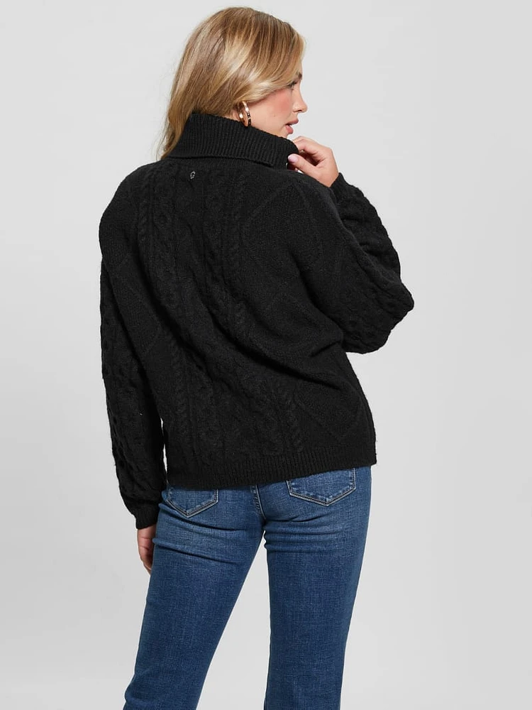 Eco Cable Turtleneck Sweater