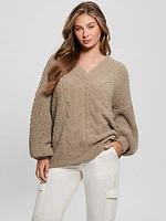 Aki Chenille Cable-Knit Sweater