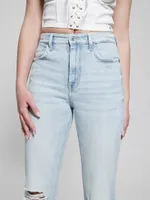 GUESS 80s Destroyed High-Rise Straight Jeans