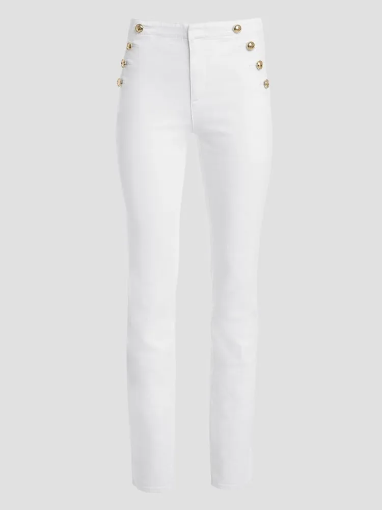 Lula White Straight Jeans