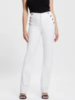 Lula White Straight Jeans