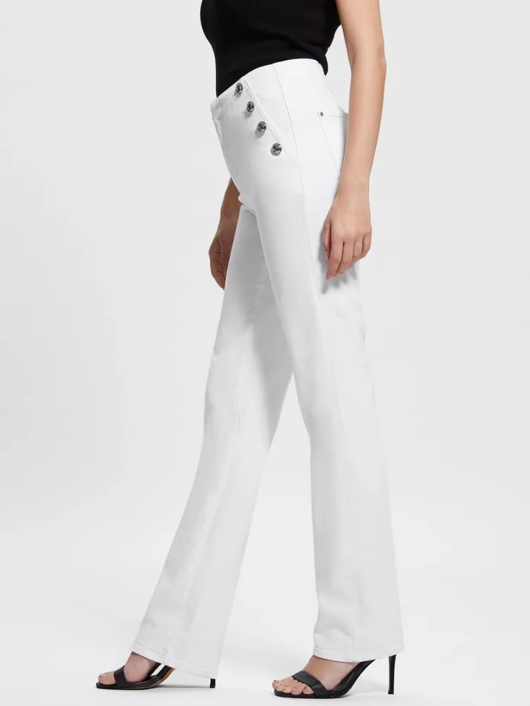 Lula White Straight Jeans