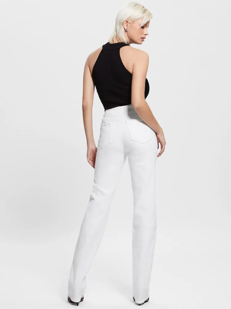 Lula White Straight Jeans