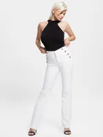 Lula White Straight Jeans