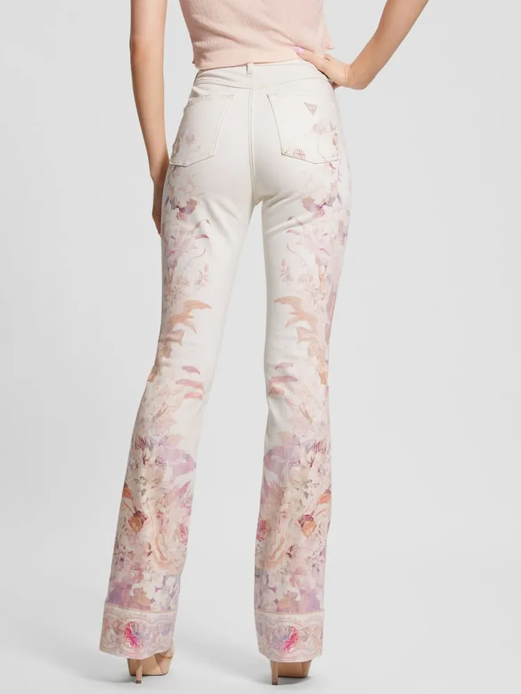 Eco Pop '70s Floral Print Flare Jeans