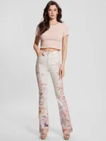 Eco Pop '70s Floral Print Flare Jeans