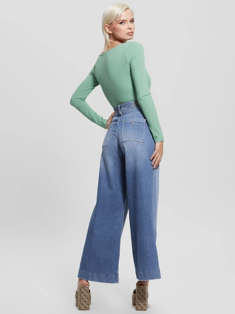 Eco Dakota Cropped Wide-Leg Jeans