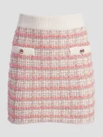 Tweed Sweater Mini Skirt