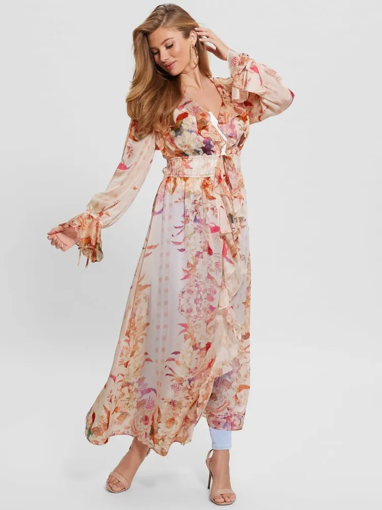 Eco Vanessa Printed Chiffon Duster